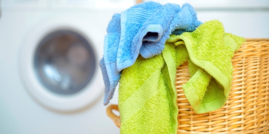 Basket with towels