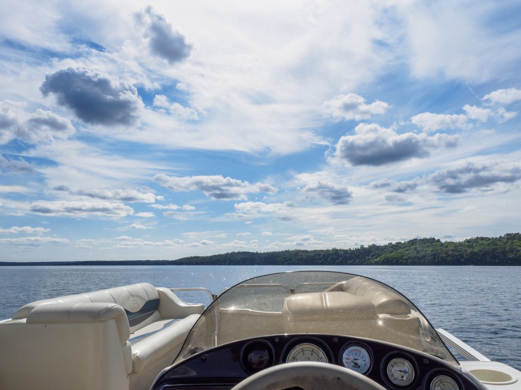 fishing from a pontoon boat