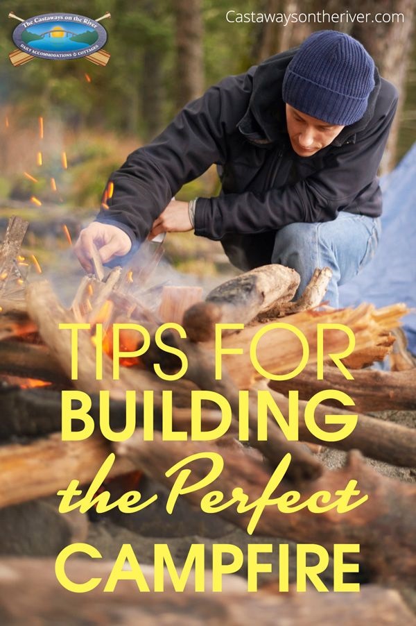 tips for building a campfire Pinterest image