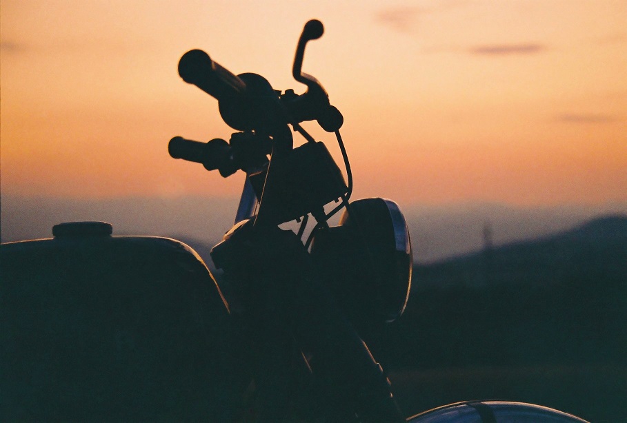 motorcycle sunset